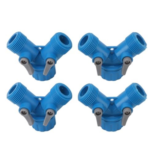 Jxngery Tippen Sie auf Y Splitter Premium 2 - -Ventilschlauchanschluss für Gartenarmatur Standard (Blau) von Jxngery