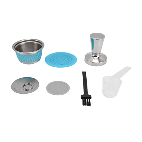 Jxngery Wiederverwendbare Kaffeekapsel Filter Tasse nachfüllbare Dripper -Set Edelstahl (Blau) von Jxngery