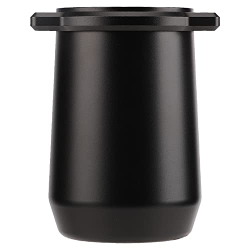 Kaffeepulverbecher 54mm Aluminiumlegierung Pulver Feeder Tasse Kompakt Leicht Anti fliegender Kaffee Dosierung Tasse für 8 (Schwarz) von Jxngery