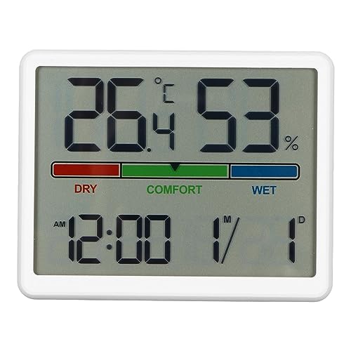 LED -Schreibtischuhr mit Temperatur- und Luftfeuchtigkeit digitaler Wecker für Desktop oder Kühlschrank weiß LED -Schreibtischuhr mit Temperatur- und Luftfeuchtigkeit digitaler Wecker für Desktop oder Kühlschrank weiß von Jxngery