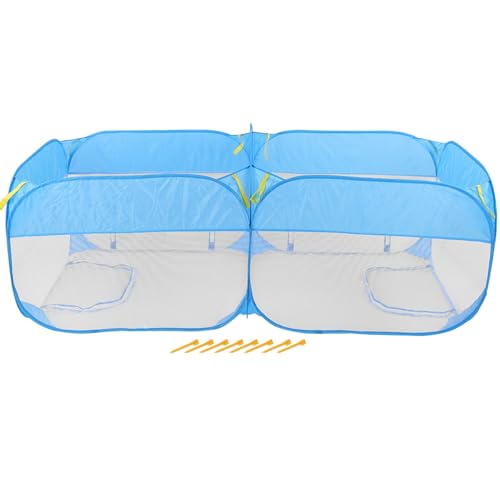 Portable Chicken Run Coop Faltbarer Pinsel für kleine Haustiere Outdoor Easy Setup und Transport für Hen Duck Rabbit Blue Black (Blau) von Jxngery