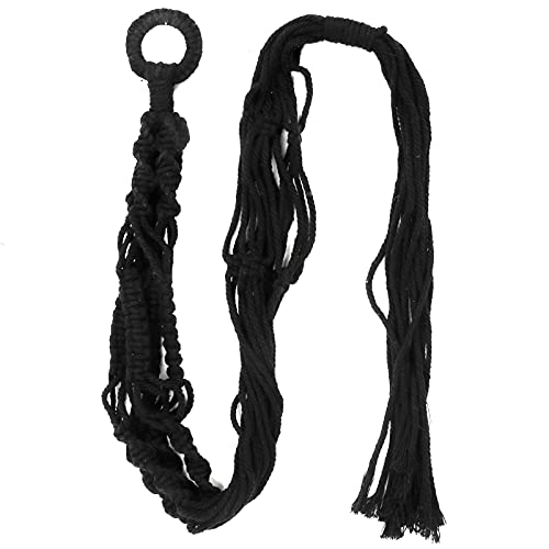 Schwarz Baumwollvergewalzte Seil Pflanzenbügel hängende dekorative Halter Home Bohemian Bauernhaus Wohnzimmer Schlafzimmer Küche Schwarz Baumwollvergewalzte Seil Pflanzenbügel hängende dekorative Halter Home Bohemian Bauernhaus Wohnzimmer Schlafzimmer Küche von Jxngery