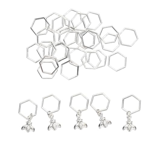 Strick stich Marker Metall Hex Häkel marker Weben Kunst handwerk Stoff Kleidung für den Hausgebrauch Silber Farbe von Jxngery