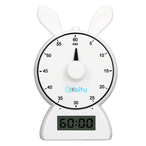 Visual Timer Kinder Countdown Kochzeitmanagement Timer Studie Effizienter Kunststoff (Weiß) von Jxngery