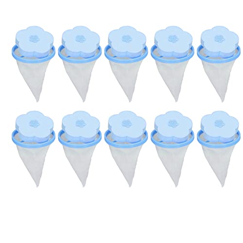 Waschmaschinenfiltertasche schwimmend wiederverwendbares Wäscherei Haargitter entfernen Haargitterfänger für Pulsator Waschmaschine 10pcs (Typ b) von Jxngery