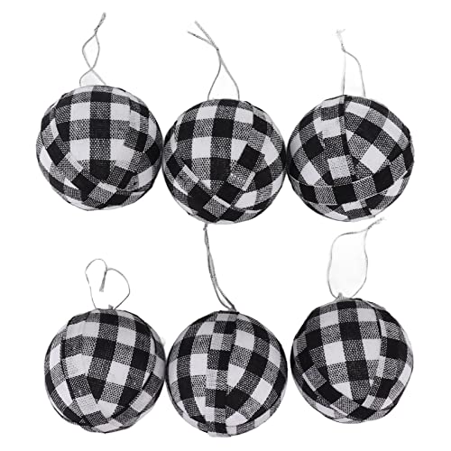Weihnachtskugeln, 70 mm, Heimdekoration für Wand oder Tür, Schwarz und Weiß kariert Weihnachtskugeln, 70 mm, Heimdekoration für Wand oder Tür, Schwarz und Weiß kariert von Jxngery