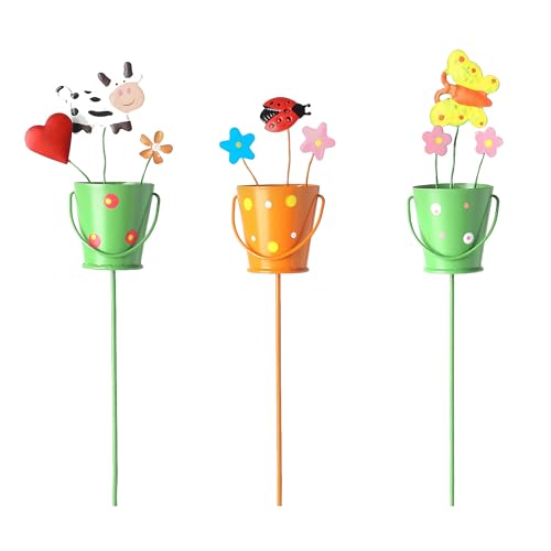 3 Stück Eisen-Metallblumen für den Garten, künstliche Tier-Gartenstecker für Pflanzen, Outdoor-Garten, Blumentopf, Rasen, Gartenpfähle, dekorativ. 3 Stück Eisen-Metallblumen für den Garten, künstliche Tier-Gartenstecker für Pflanzen, Outdoor-Garten, Blumentopf, Rasen, Gartenpfähle, dekorativ. von Jyinelx