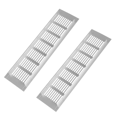 Lüftungsschlitzabdeckungen aus Aluminiumlegierung für Wände, rechteckig und schön, mit Schrauben, geeignet für Schränke und Kleiderschränke, 2 Stück. Lüftungsschlitzabdeckungen aus Aluminiumlegierung für Wände, rechteckig und schön, mit Schrauben, geeignet für Schränke und Kleiderschränke, 2 Stück. von Jyinelx