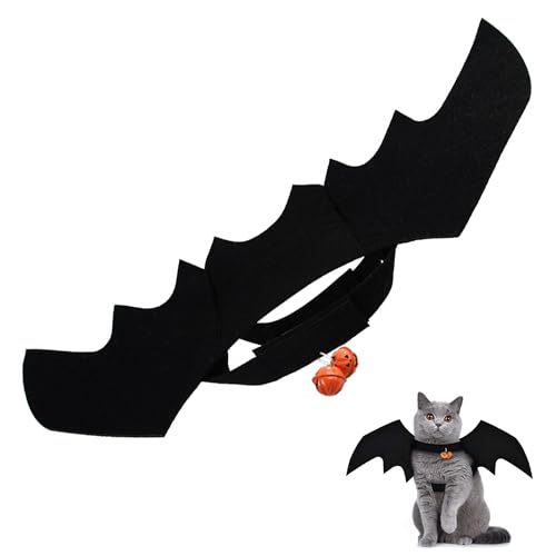 Niedliche Katze Fledermaus Flügel Halloween Kostüme, Fledermausflügel Verstellbar mit Kürbisglocken, Katzenkostüm Geeignet für Kätzchen und Welpen Halloween Rollenspiele Partys Niedliche Katze Fledermaus Flügel Halloween Kostüme, Fledermausflügel Verstellbar mit Kürbisglocken, Katzenkostüm Geeignet für Kätzchen und Welpen Halloween Rollenspiele Partys von Jyinelx