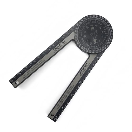 Schwarzer Winkelmesser aus Kunststoff, 360 Grad Winkelmesser, Holzbearbeitungswinkel, Schneid-Locator-Winkelfinder-Werkzeug, geeignet für Holzbearbeitung, Bau, Wartung. Schwarzer Winkelmesser aus Kunststoff, 360 Grad Winkelmesser, Holzbearbeitungswinkel, Schneid-Locator-Winkelfinder-Werkzeug, geeignet für Holzbearbeitung, Bau, Wartung. von Jyinelx