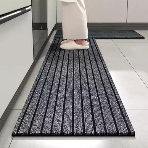 Jyswx Küche Esszimmer Teppich Läufer – Moderner Küchenteppich für Küche & Esszimmer, rutschfest, Waschbar, Grau, 50 x 100 cm Jyswx Küche Esszimmer Teppich Läufer – Moderner Küchenteppich für Küche & Esszimmer, rutschfest, Waschbar, Grau, 50 x 100 cm von Jyswx