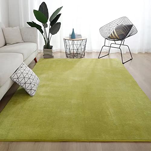 Jyswx Teppich Weicher Memory Schaum - Korallen Fleece Teppiche Waschbar rutschfeste - Moderne Flauschige Teppiche für Wohnzimmer, Schlafzimmer, Korridor, Schlafsaal, Größe: 160x200cm, Farbe: Grasgrün von Jyswx