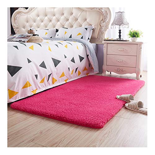 Flauschiger Kunstfell-Teppich für Wohnzimmer, superweicher Schaffell-Teppich, rutschfeste Yogamatte, Schlafzimmer, Boden, Sofa, zotteliger seidiger Plüschteppich, Nachttischteppich, Zimmerteppiche von Jyuiipcz