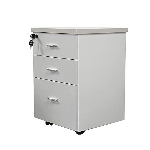Jyuiipcz Aktenschrank mit Schloss und 3-lagiger Schublade, mobiler Massivholz-Aktenschrank, Büroschrank, Aufbewahrungs- und Aufbewahrungsschrank (Größe : #1) (#8) von Jyuiipcz