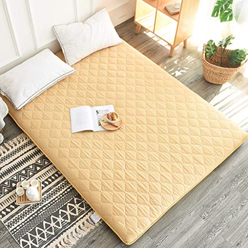 Jyuiipcz Dicke, warme Futon-Matratze, Doppel-Tatami-Matratze, Tatami-Boden, Faltmatratze, Tatami-Dicke 9 cm (Farbe: Gelb, Größe: 180 x 200 cm) (Gelb, 120 x 200 cm) von Jyuiipcz
