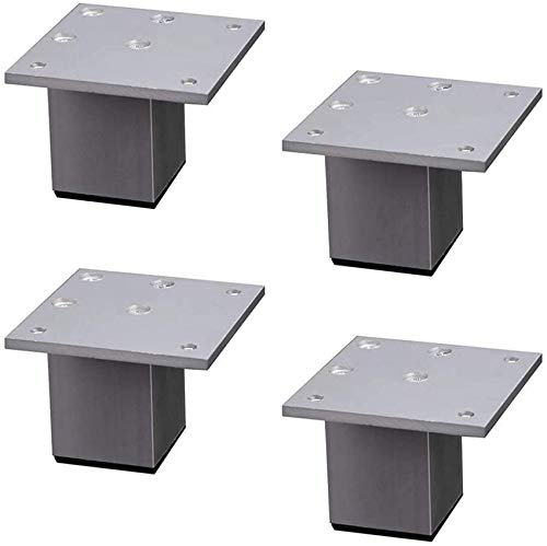 Jyuiipcz Möbelbeine aus Aluminiumlegierung, Schrankfüße, Metall, Möbelfüße, Stützbeine, Schrankbeine, Fernseher, Badezimmer, Couchtisch, Sofabeine, Bettbeine, Sofafüße, mit Schraube (5 cm) (3 cm), 4 von Jyuiipcz