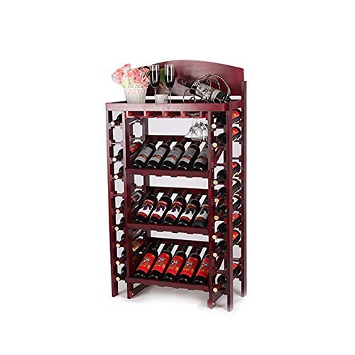 Jyuiipcz Weinregal, freistehend, 3-lagig, freistehend, Präsentationsständer, großer Stauraum, Tisch, freie Platzierung in der Küche (Farbe: #1) (#4) von Jyuiipcz