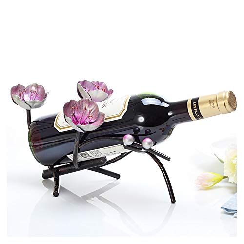 Jyuiipcz Weinregal für den Schreibtisch, europäische kreative Vielfalt, einzigartiges Weinflaschenregal aus Metall, moderne Einfachheit, Persönlichkeit, Wohnaccessoires, Dekoration (Größe : #1) (#10) von Jyuiipcz