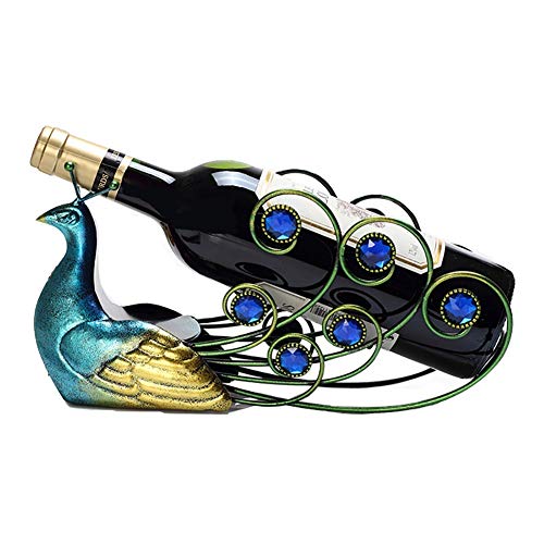 Jyuiipcz Weinregal für den Schreibtisch, europäische kreative Vielfalt, einzigartiges Weinflaschenregal aus Metall, moderne Einfachheit, Persönlichkeit, Wohnaccessoires, Dekoration (Größe: #1) (#1) von Jyuiipcz