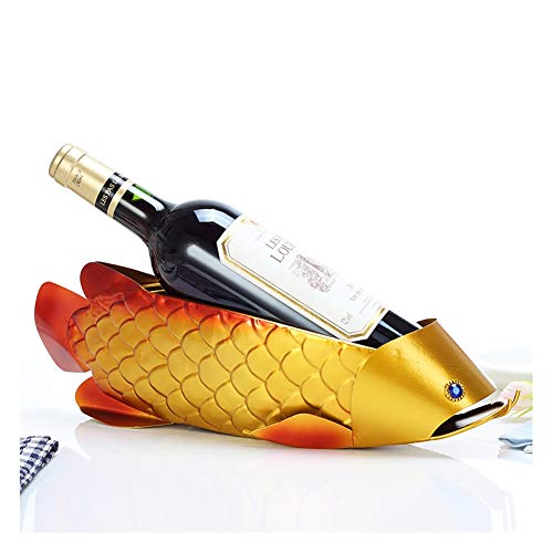 Jyuiipcz Weinregal für den Schreibtisch, europäische kreative Vielfalt, einzigartiges Weinflaschenregal aus Metall, moderne Einfachheit, Persönlichkeit, Wohnaccessoires, Dekoration (Größe: #1) (#16) von Jyuiipcz
