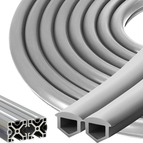 20 Meter Aluprofil-Kantenstreifen 30x30, 40x40 Nut 8 Aluprofil Zubehör Staubschutz Weiche Abdeckungs Dichtungsstreifen Weich-PVC-Schutzdichtstreifen für Item Profil 30/40 V Type Slot T Type Slot von Jyvex