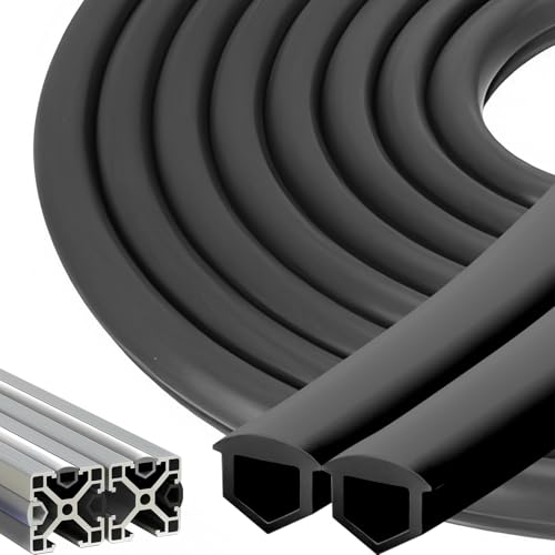 20 Meter Aluprofil-Kantenstreifen 30x30, 40x40 Nut 8 Aluprofil Zubehör Staubschutz Weiche Abdeckungs Dichtungsstreifen Weich-PVC-Schutzdichtstreifen für Item Profil 30/40 V Type Slot T Type Slot von Jyvex