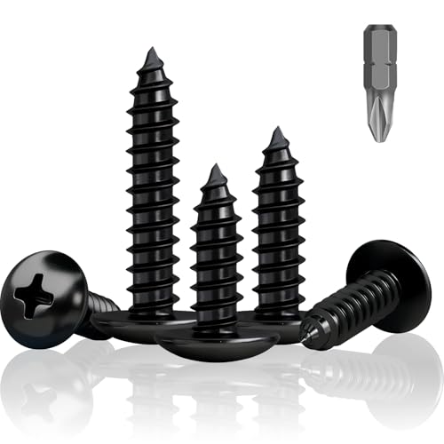 Jyvex 100 Stück Blechschrauben Schwarz, M4 x 25mm Holzschrauben Schwarz, Flachkopfschrauben Holz, Schwarze Schrauben Für Akustikpaneele, Verzinkt Tellerkopfschrauben Schwarz Kreuzschlitz Jyvex 100 Stück Blechschrauben Schwarz, M4 x 25mm Holzschrauben Schwarz, Flachkopfschrauben Holz, Schwarze Schrauben Für Akustikpaneele, Verzinkt Tellerkopfschrauben Schwarz Kreuzschlitz von Jyvex