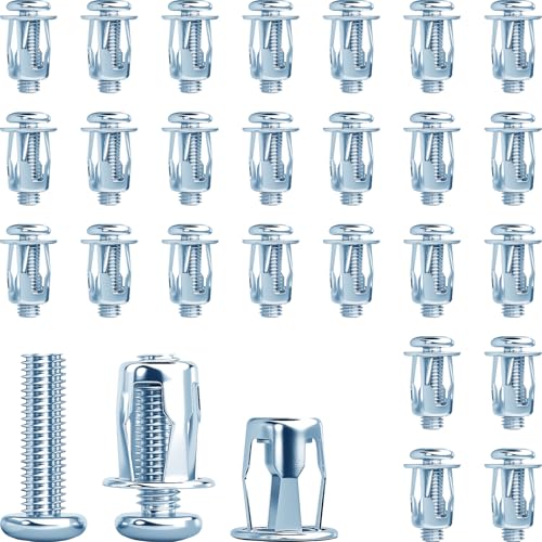 Jyvex 25 Pcs Jack Nuts, Cavity Metal Anchors M4x20, Petal Expansion Nuts, Hohlraumdübel Metall, Gipskartondübel Metall, Dübel Hohlraum Thin Walls Hollow Doors Iron Sheet Jyvex 25 Pcs Jack Nuts, Cavity Metal Anchors M4x20, Petal Expansion Nuts, Hohlraumdübel Metall, Gipskartondübel Metall, Dübel Hohlraum Thin Walls Hollow Doors Iron Sheet von Jyvex