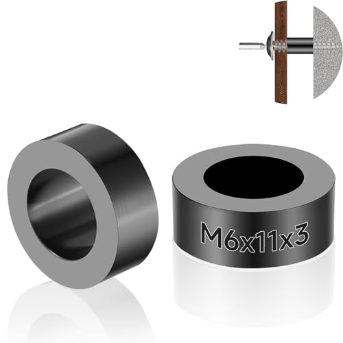 Jyvex 60 Stück Nylon Unterlegscheiben Distanzhülsen M6, ABS Gummi Abstandshalter, 11x3 mm Schwarz Distanzscheiben Kunststoff Distanzhülse,Isolierung Beilagscheiben für M7 Schrauben von Jyvex