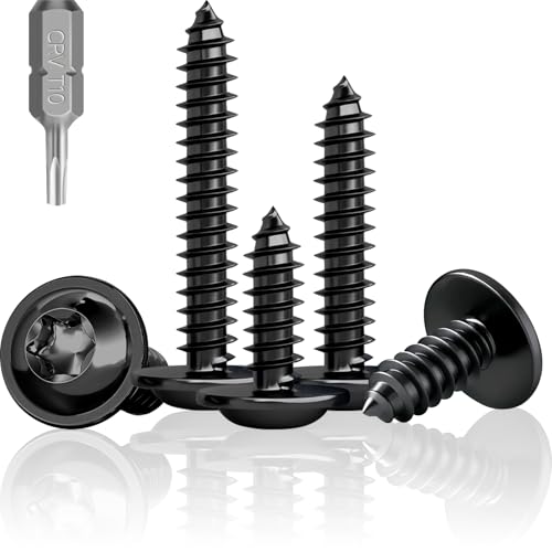 Jyvex 100 Stück Schrauben Schwarz Flachkopf, M3X16mm Linsenkopfschrauben Holz, Edelstahl A2 V2A Schwarze Holzschrauben, Schwarze Schrauben für Akustikpaneele, Torx Tellerkopfschrauben Jyvex 100 Stück Schrauben Schwarz Flachkopf, M3X16mm Linsenkopfschrauben Holz, Edelstahl A2 V2A Schwarze Holzschrauben, Schwarze Schrauben für Akustikpaneele, Torx Tellerkopfschrauben von Jyvex
