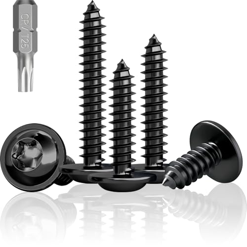 Jyvex 100 Stück Schrauben Schwarz Flachkopf, M5X20mm Linsenkopfschrauben Holz, Edelstahl A2 V2A Schwarze Holzschrauben, Schwarze Schrauben für Akustikpaneele, Torx Tellerkopfschrauben Jyvex 100 Stück Schrauben Schwarz Flachkopf, M5X20mm Linsenkopfschrauben Holz, Edelstahl A2 V2A Schwarze Holzschrauben, Schwarze Schrauben für Akustikpaneele, Torx Tellerkopfschrauben von Jyvex