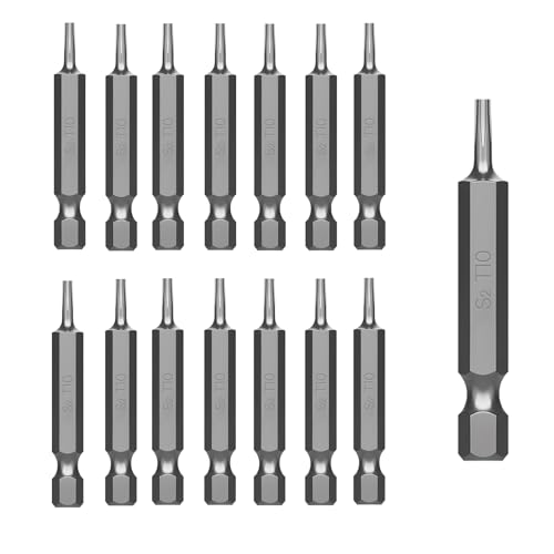 Jyvex T10 Bit, Torx Bit T10, 15 Stück TORX T10 Bit, S2 Stahl Bits, TX10 Bit(Länge: 50mm)-Torx 10 Bit Geeignet für Torx-Schrauben von Jyvex