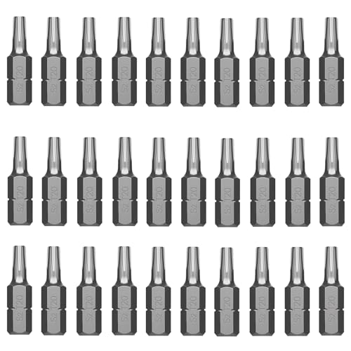 Jyvex T20 Bit, Torx Bit T20, 30 Stück TORX T20 Bit, S2 Stahl Bits, TX20 Bit(Länge: 25mm)-Torx 20 Bit Geeignet für Torx-Schrauben von Jyvex