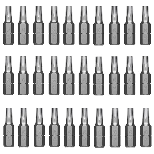 Jyvex Torx T25 Bit Set - 30 Stück S2 Stahl Bits (Länge: 25mm) - Geeignet für Torx-Schrauben von Jyvex
