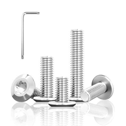 20 Stück Flachkopfschrauben M5 x 12 Torx M5 Schrauben Edelstahl Linsenkopfschrauben M5 A2 V2A Senkkopfschrauben M8 Vollgewinde Maschinenschrauben mit Torx-Schlüssel von Jyvex