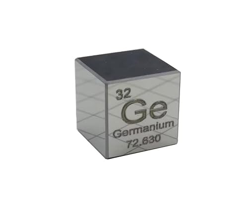 1 Stück 10 x 10 x 10 mm Metallic Germanium Periodensystem Würfel Ge 99,99 % reines Germanium Würfel Wunderbare Element Kollektion Handwerk von Jyving
