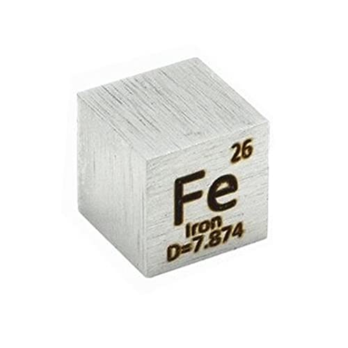 1 Stück 4N Eisen Metall Ferrum Periodic Phenotype Cube 10 mm 99,99% Fe Cube Hobby Display Collection von Jyving