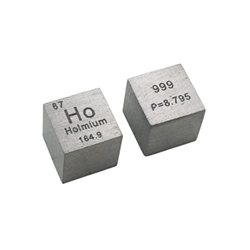 1 x 99,9 % reines Holmium-Metall-Periodensystem, Würfel aus Metall, geschnitztes Element, wunderbare Bastelkollektion, 10 x 10 x 10 mm von Jyving