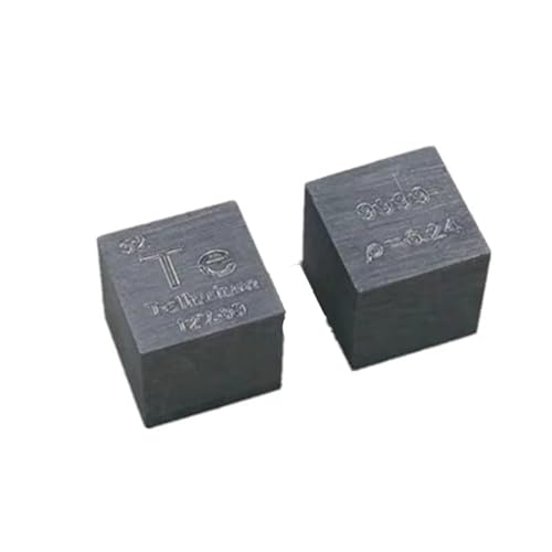 1 x 99,99 % reines Tellurium-Metall-Periodensystem, Würfel aus Metall, geschnitztes Element, wunderbare Bastelkollektion, 10 x 10 x 10 mm von Jyving