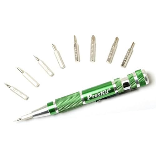 Pro'skit SD-9814 9-in-1 Präzisions-Schraubendreher-Set aus Aluminiumlegierung, Stift-Stil-Schrauben für Handy-Reparatur-Werkzeug von Jyving