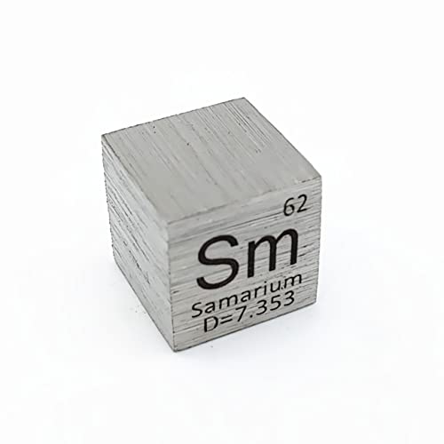 Samarium-Periodensystem, 10 mm, 99,9 % reines Samarium, kubisches Metall, Geschenk, seltenes Metall, Samarium, 1 Stück von Jyving