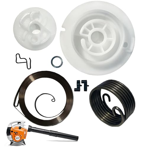 Seilzugstarter-Reparatur-Set für STHIL BG56C BG86C SH86C SH56C Hand-Laubbläser Ersatz 4237-190-0600 Rückspulfeder 4241-195-3501 Startfeder 4241-195-2001 Federträgerklinken Unterlegscheibe Klauenclip von Jzenol