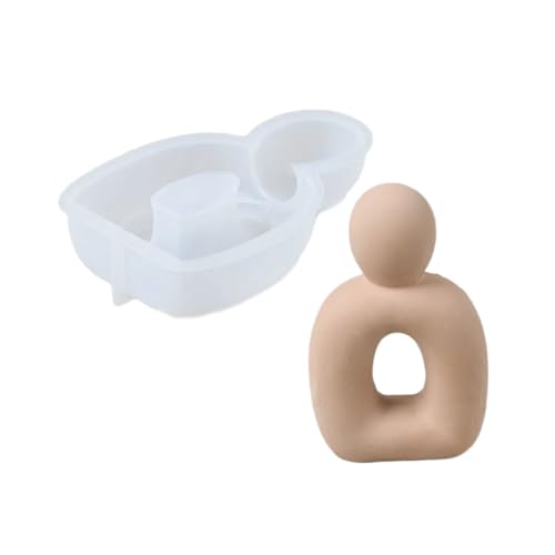 Abstrakte Skulptur Silikonkerzenform Epoxidharz Für Die Dekoration Zu Hause Making Gips Silikon Kreatives Paar Figuren Skulpturhalter von Jzh45adc