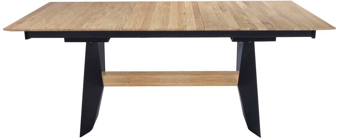 K+W Komfort & Wohnen Esstisch, Tisch fix, Gestell aus Metall mit Massivholzbalken, in 2 Breiten von K+W Komfort & Wohnen