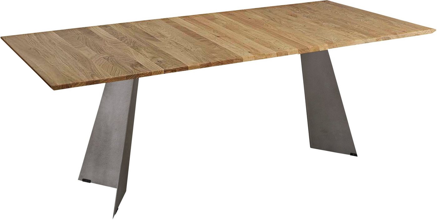 K+W Komfort & Wohnen Esstisch 5252, Wildeiche natur oder bianco, Untergestell in Metall, 3 Breiten wählbar K+W Komfort & Wohnen Esstisch 5252, Wildeiche natur oder bianco, Untergestell in Metall, 3 Breiten wählbar von K+W Komfort & Wohnen