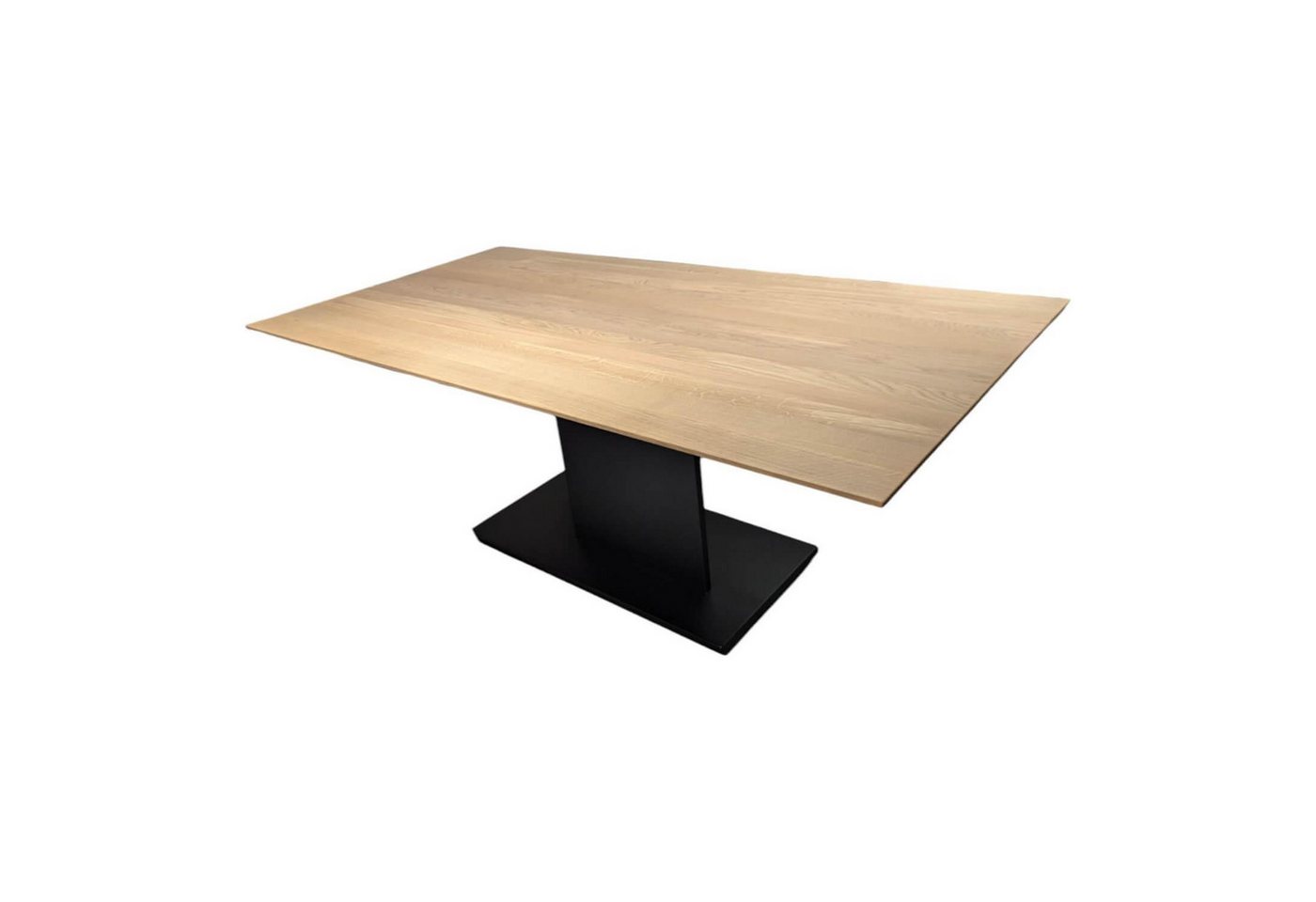 K+W Komfort & Wohnen Esstisch Tisch Cassia Tischplatte 0434 Wildeiche Bianco Massiv Fuß 0681 von K+W Komfort & Wohnen