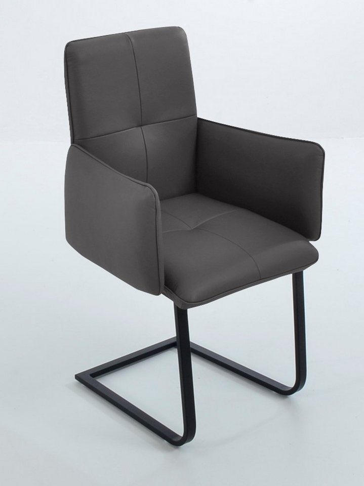 K+W Komfort & Wohnen Freischwinger 6502, Freischwinger mit Armlehnen, Flachstahlkufe in schwarz K+W Komfort & Wohnen Freischwinger 6502, Freischwinger mit Armlehnen, Flachstahlkufe in schwarz von K+W Komfort & Wohnen