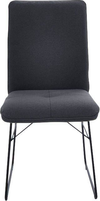 K+W Komfort & Wohnen Kufenstuhl (1 St), Drahtgestell in Metall schwarz, Griff am Rücken, Steppung im Sitz von K+W Komfort & Wohnen
