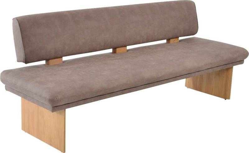 K+W Komfort & Wohnen Polsterbank Longbeach (1-St), Spitzkissenoptik im Sitz, wahlweise in der Breite 204cm oder 224cm von K+W Komfort & Wohnen