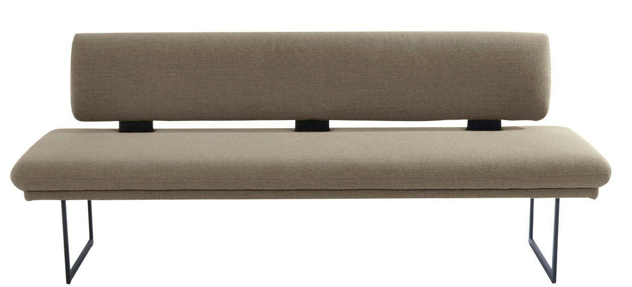 K+W Komfort & Wohnen Polsterbank Longbeach (1-St), mit Metallkufen in schwarz Struktur, in der Breite 204cm oder 224cm von K+W Komfort & Wohnen